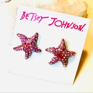 🔥🍎 Betsey Johnson Pink Starfish Earrings